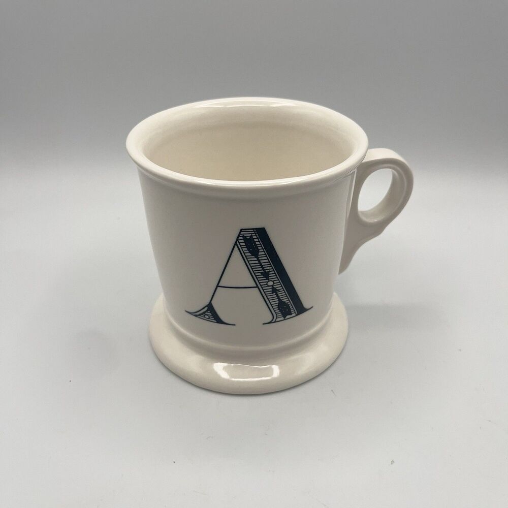 Anthropologie Monogram Letter A Mug Coffee Mug Shaving Cup Style Initial